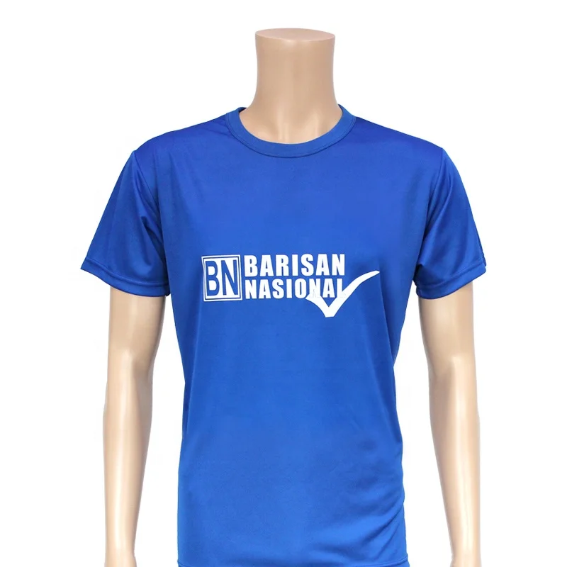 cheap election campaign 100% polyester t shirt with silk screen printing logo