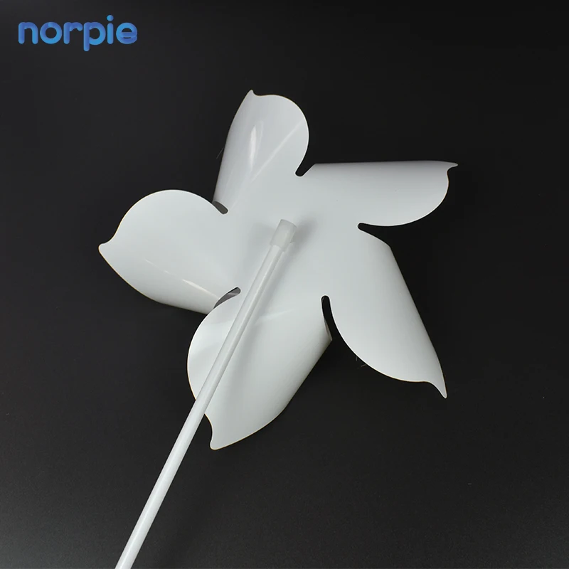 Custom Diy Printing Home Garden Kids Gifts Blank Hexagon Sublimation Blank Pet Plastic Windmill