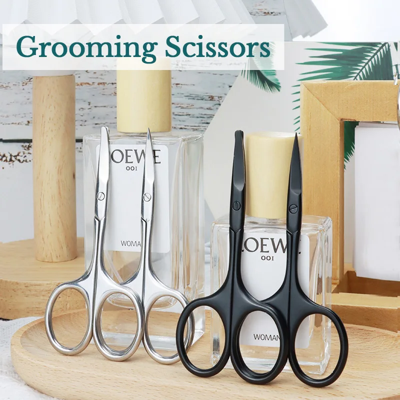 Wholesale Custom Labeling Professional Stainless Steel Eyebrow Scissors Safety Makeup Tools Nail Scissors