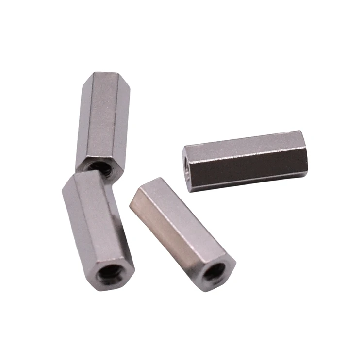M2  M3 M4 M5 M6 Brass Cylinder Female-Female Threaded Hexagon Nickel Plated Brass Standoffs Spacers