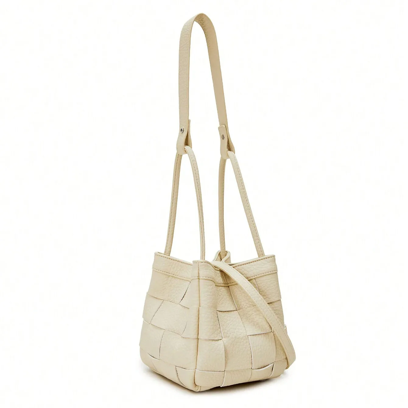 Custom Shoulder Elegant Handmade Sling Crossbody Basket Handbag Woven Leather Bag For Women