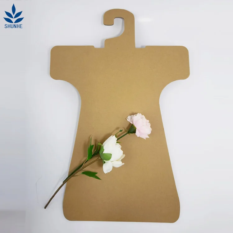 Custom  recycled kraft apron thickening paper clothes hanger printed