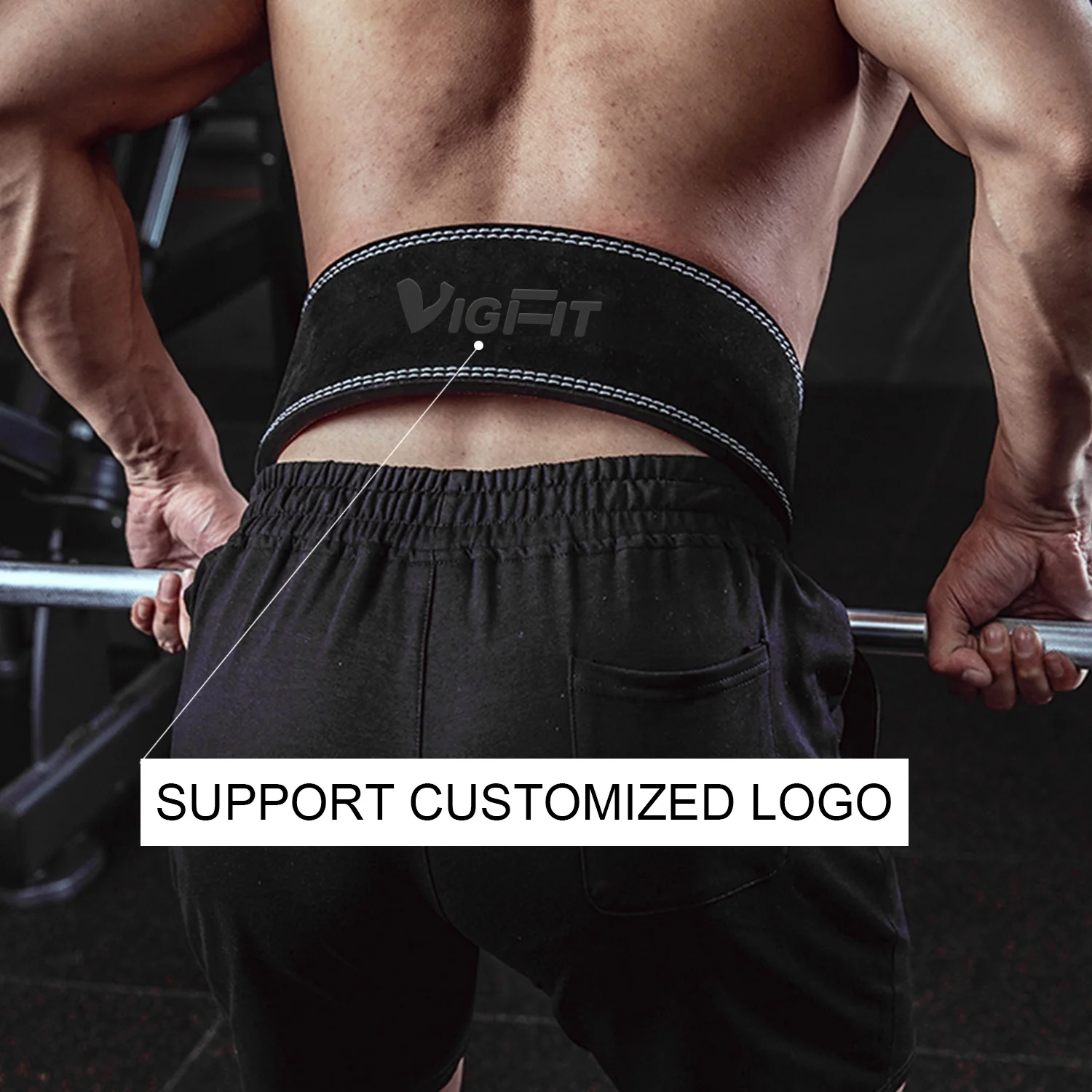 Ремень для тяжелой атлетики из воловьей кожи