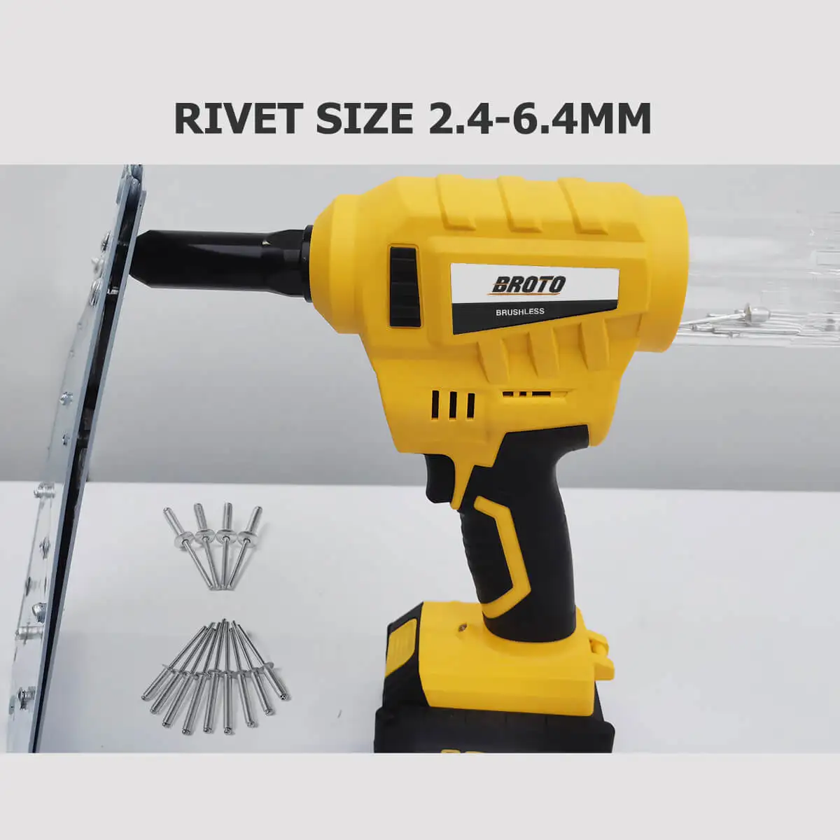 Durable Heavy Duty Cordless Percussion Rivet Gun Battery Electric Power Automatic Riveting Machine Rivet Gun Tools