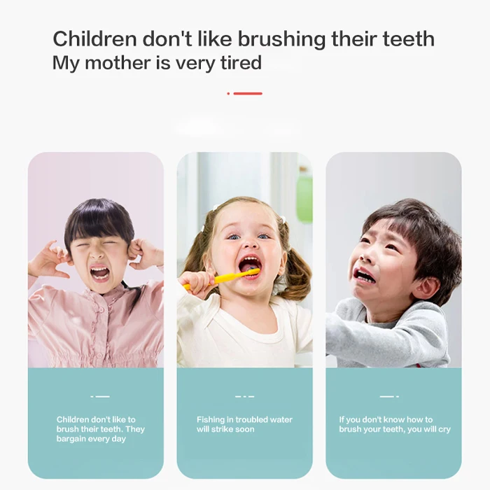  Радужные зубные щетки Black Custom Elephant Family NylonToothbrush