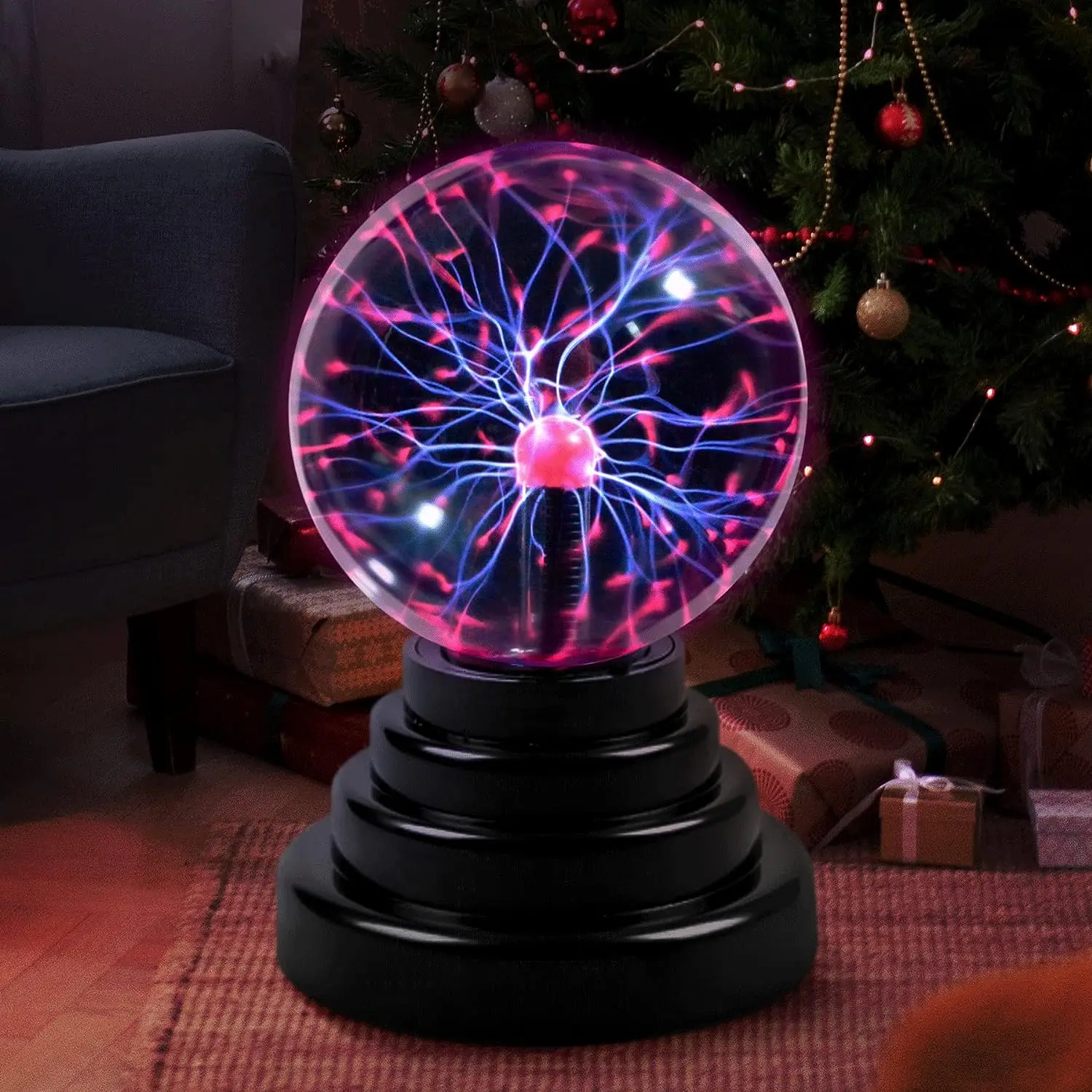 3' Static Electricity Globe Electric Lightning Ball Touch Sensitive USB Powered Amazing Gift for Parties Birthday and Holiday