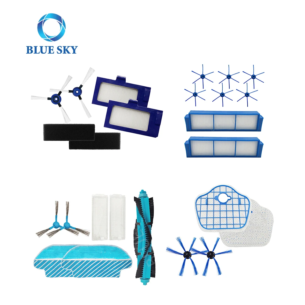 Roller Brush Side Brush Kit Fit for Philipss R6 Slim / XU6500 Sweeping Robot Vacuum Cleaners Spare Parts Accessories