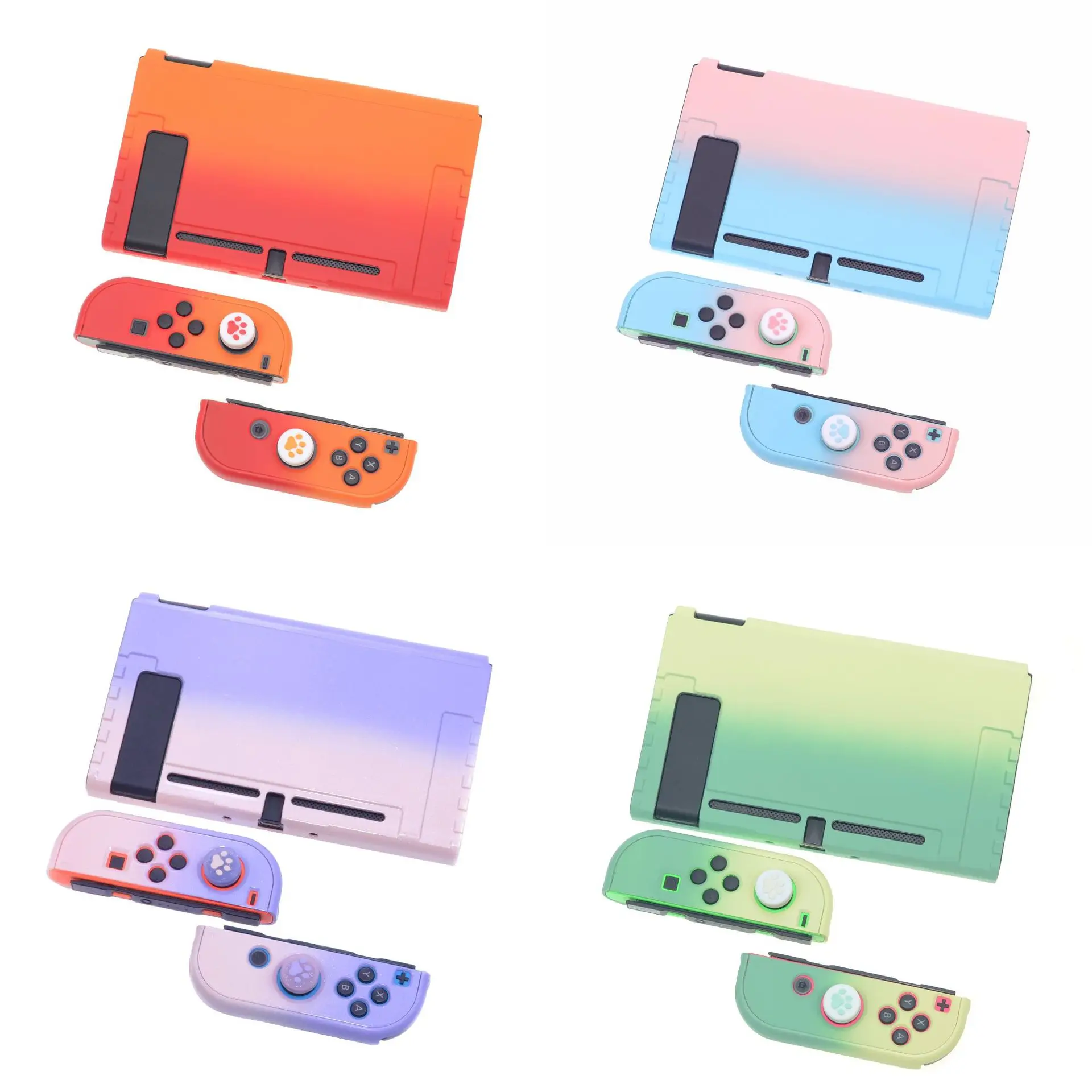 
Good Quality Multi-colors Game Accessories Color Changing Dockable Protective Case for Nintendo Switch and Joy-Con Controllers 