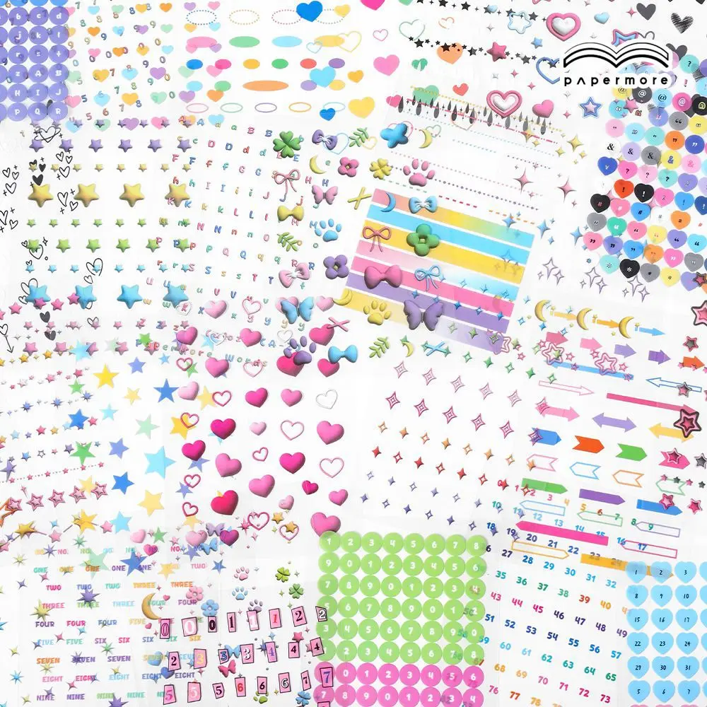 20 stickers per pack Starry Night Series Cute Handbook Decorative Material Stickers 4 types