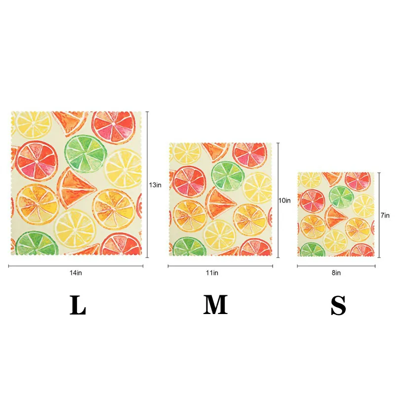 Direct Factory Customizable Natural Eco-friendly Reusable Organic cotton Beeswax Food Wrap