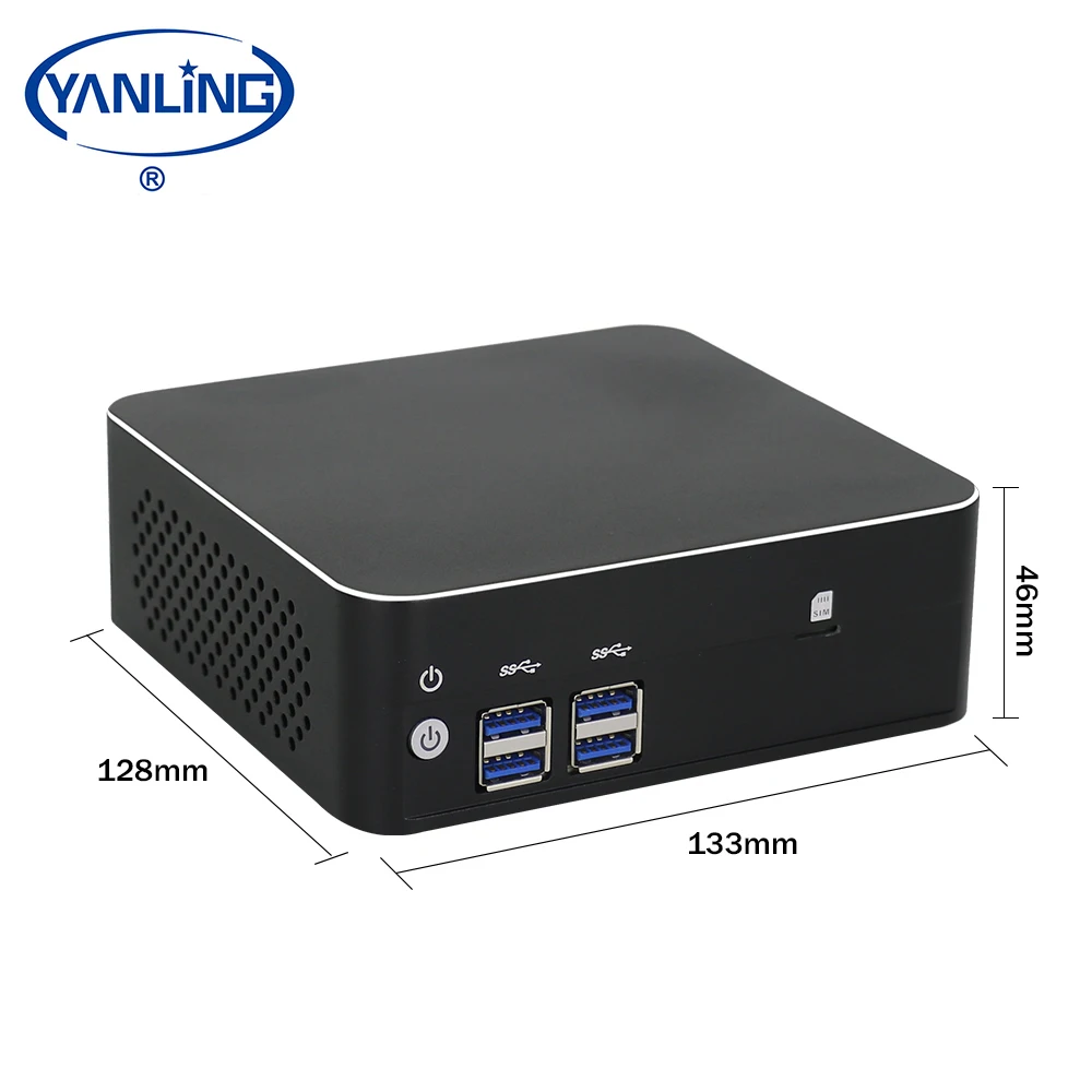 Newest 8th gen fan mini pc Intel core i5 8250u dual lan nano itx motherboard 3g function desktop computer