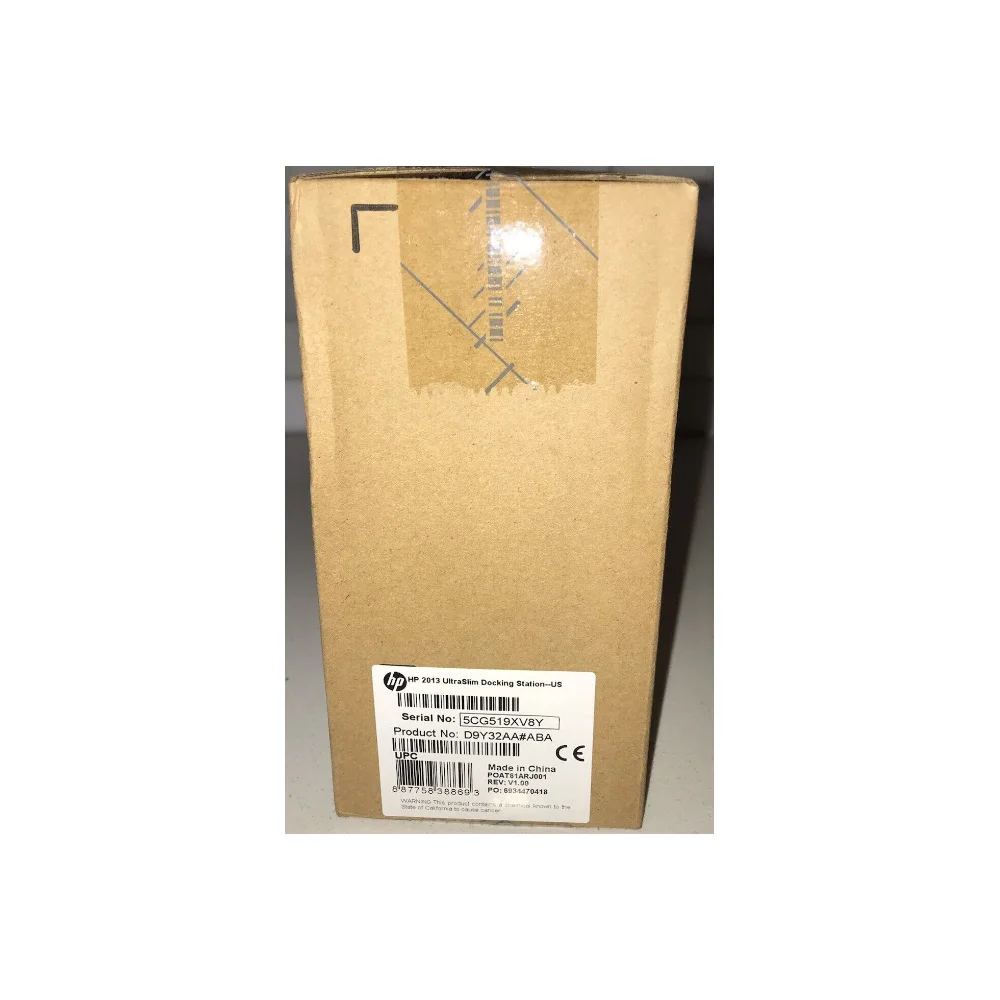 H P 2013 UltraSlim Docking Station D9Y32AA D9Y19AV w/Adapter