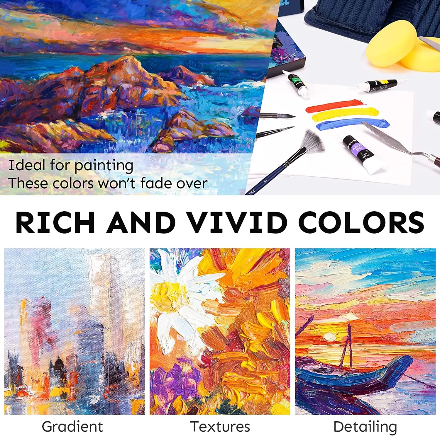 Набор акриловых красок 12 мл 22 мл, 24 шт.