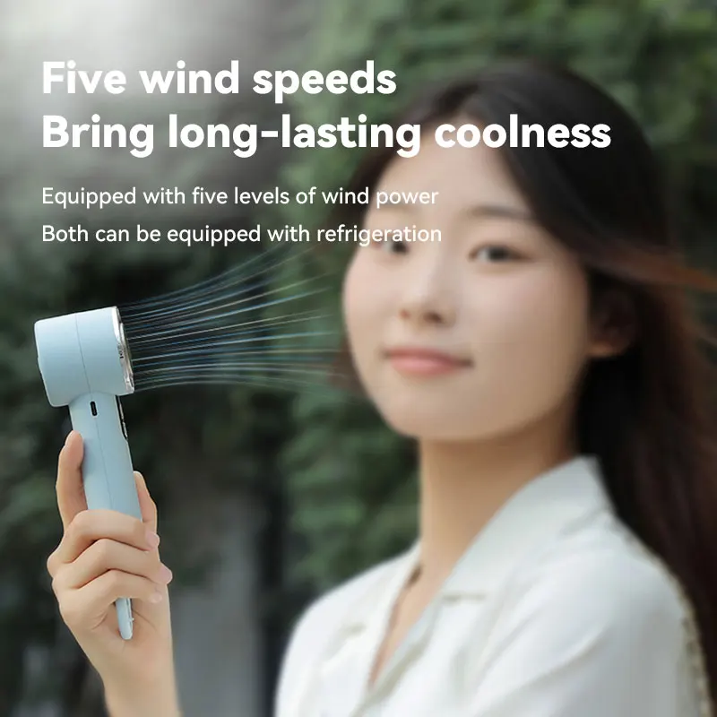 2025 Newly High-speed 3000mAh Table Stand Rechargeable Fan Outdoor Usb Mini Cold Compress Handheld Fan