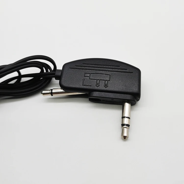 Cheap 2 Plug Retractable Wire Airline Earphone Foldable Disposable Earphone