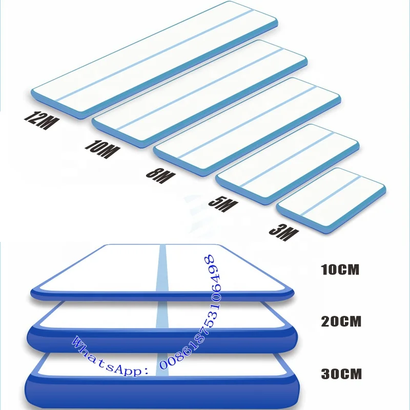 6mX2mX20cm Air Floor air-filled tumbling track air track used for cheer gymnastics clubs dance studios mobile programs home