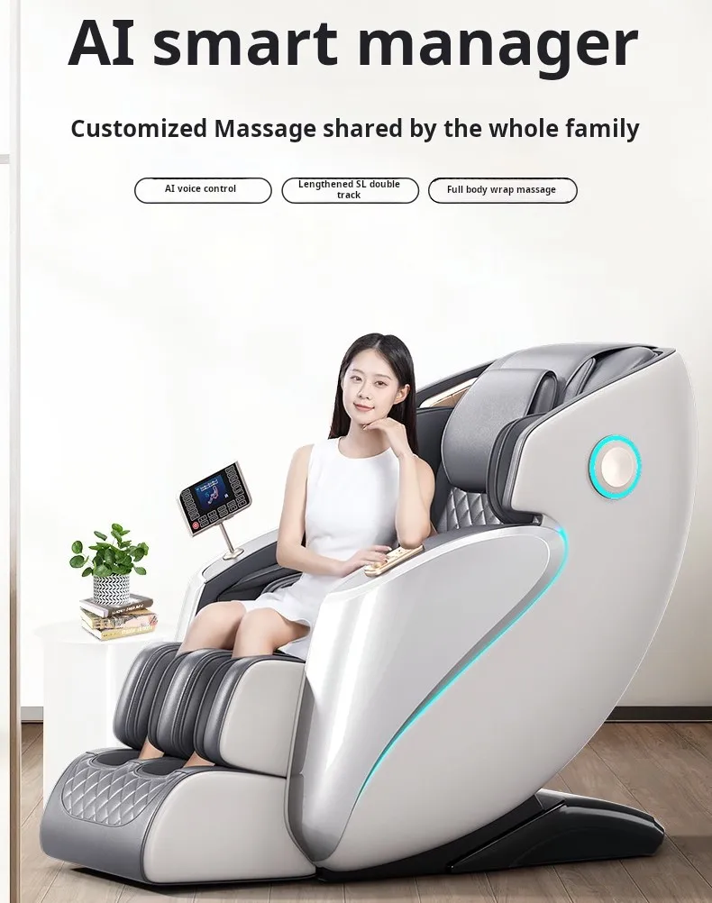 2024 C93 новая модель 4D Shiatsu с нулевой гравитацией роскошное массажное кресло SL Электрический полный массаж тела массажем ног