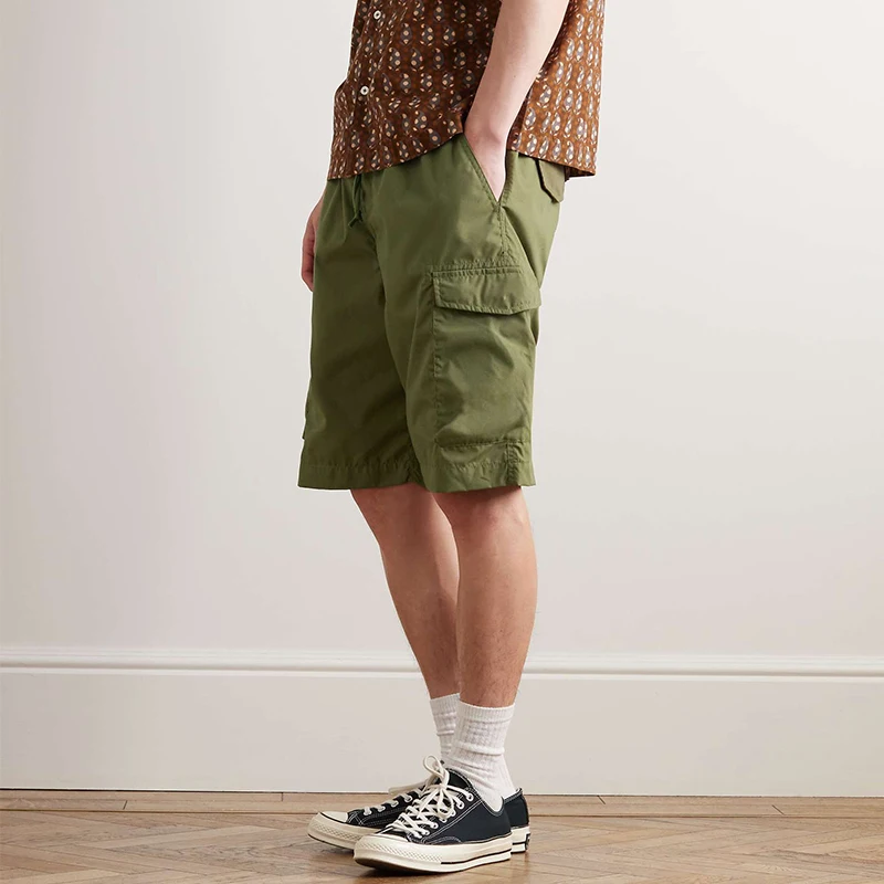 Custom High Quality Bermuda Shorts Casual Straight-Leg Shell Relaxed Cargo Shorts Streetwear 100% Nylon Parachute Shorts for Men