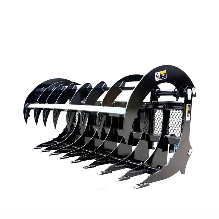 Best selling 1.2 ton tractor/wheel loader attachments root rake grapple price