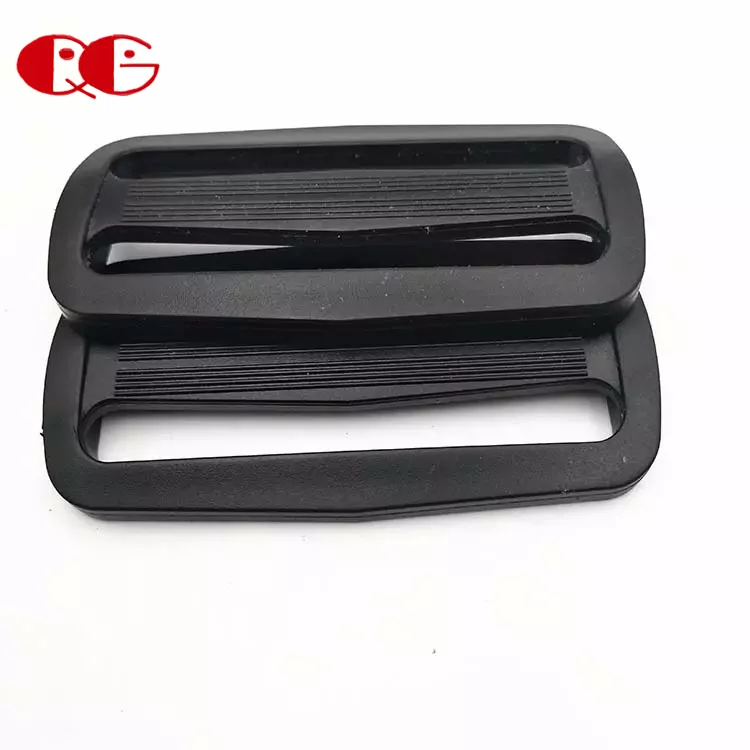 Plastic Tri-glide buckle for belt backpack 38MM black Environmental protection button adjustable webbing Triglides Slider