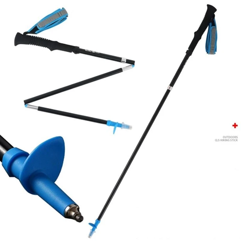 125cm Trekking Poles Folding Hiking Stick Collapsible Hiking Poles Stick Walking Poles Walking Sticks