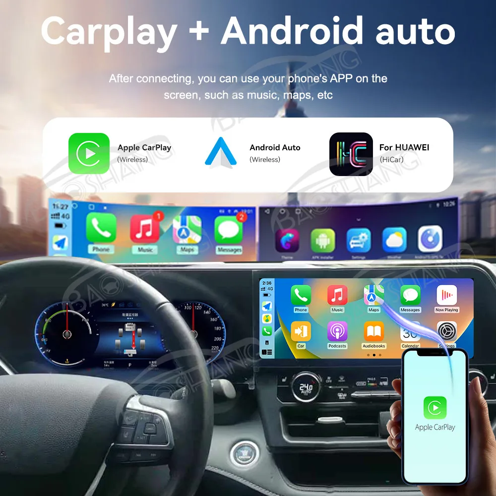 24.6'Carplay+Virtual Cockpit For Toyota Crown Land Rover 2021-2024 Android13 Stereo Multimedia Player GPS Navi Auto Dual Screen