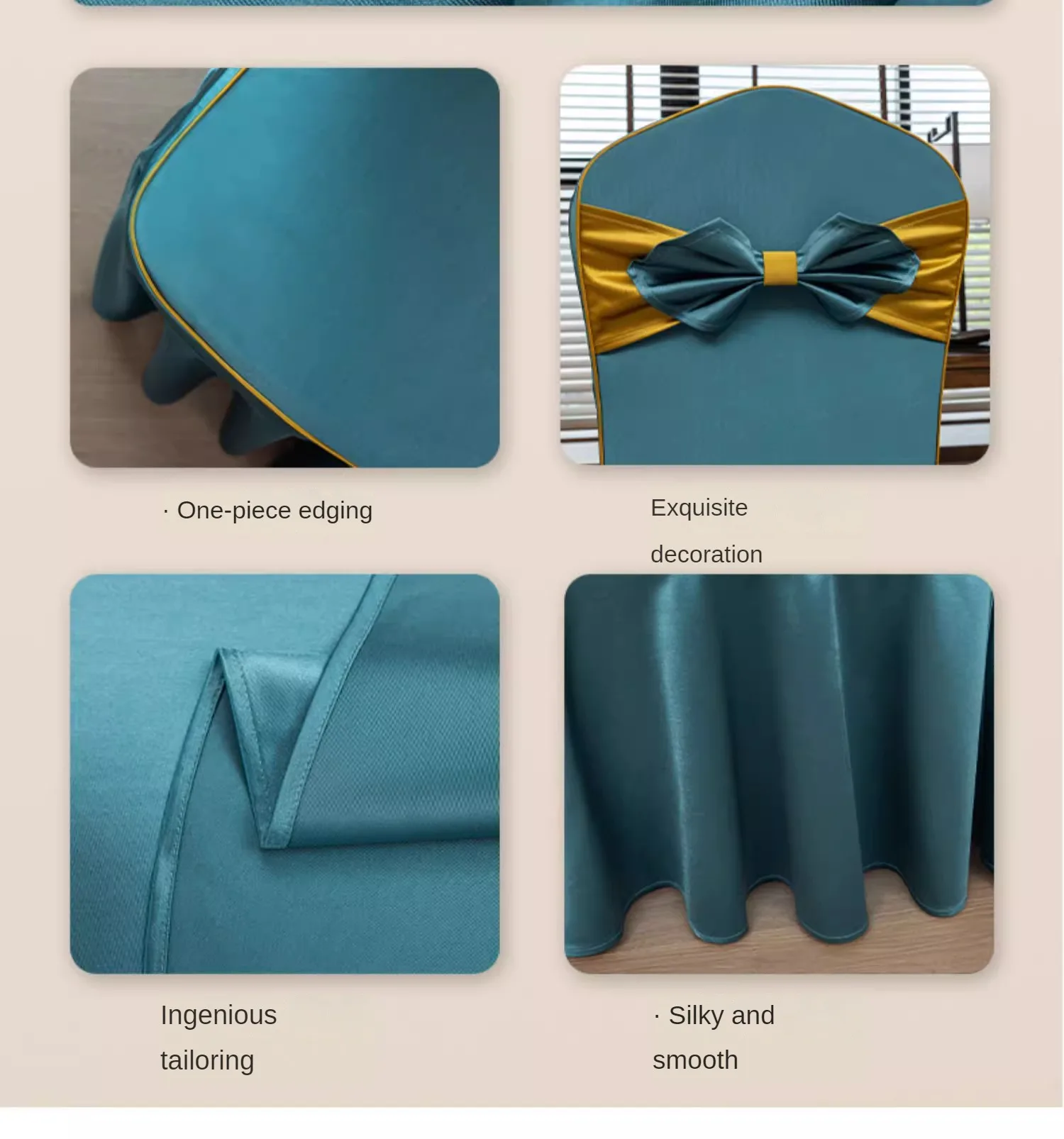 8dwl Wholesale Hotel Chair Cover Tribute Satin Special Stool Banquet cover decorative bow