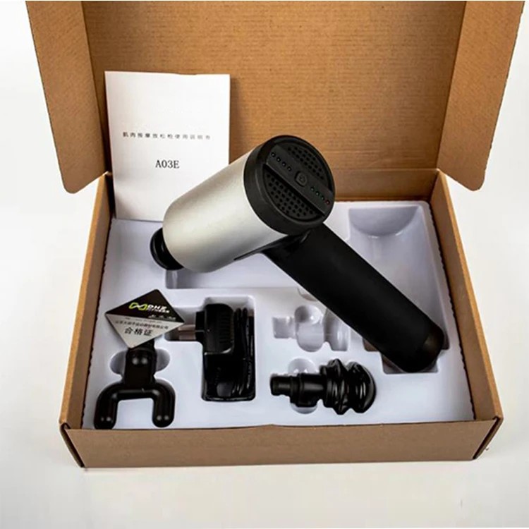 Цветные гофрированные карточки на заказ, Спортивная упаковка, верхняя часть передней части, подарочные коробки из крафт-бумаги для массажного пистолета для глубоких мышц Fascia