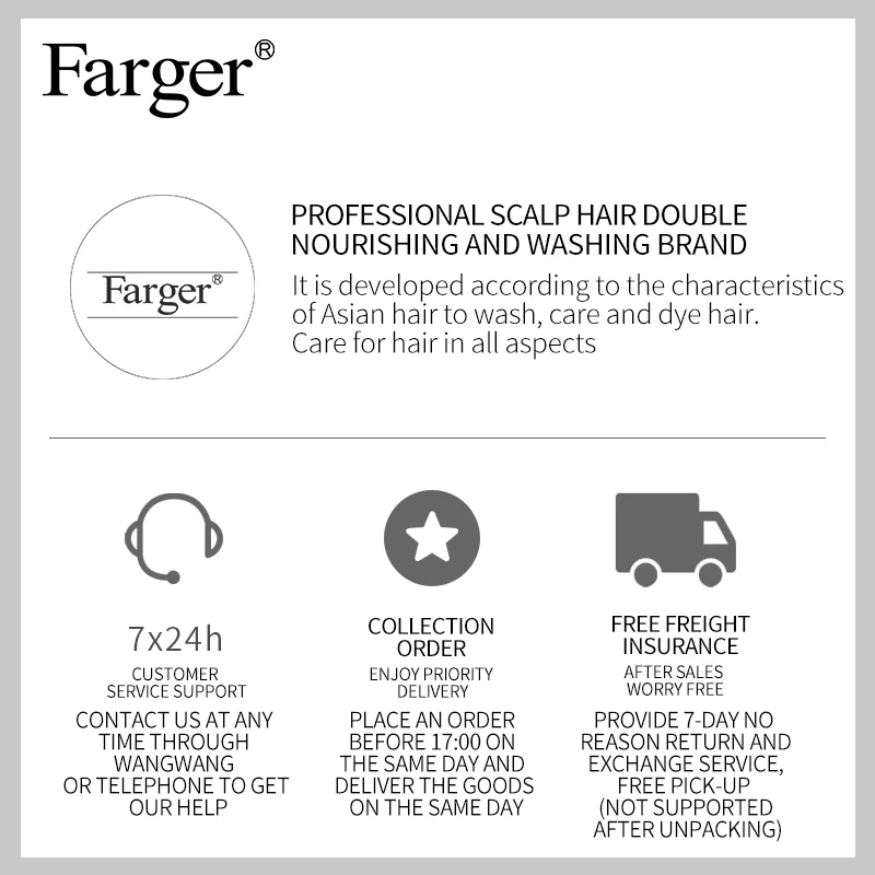 Farger Hot Sales Moisture and Smooth Ginger Nourishing Hair Shampoo 500ml Unisex Adults Picture 10 Pcs Oil Control Welcomed