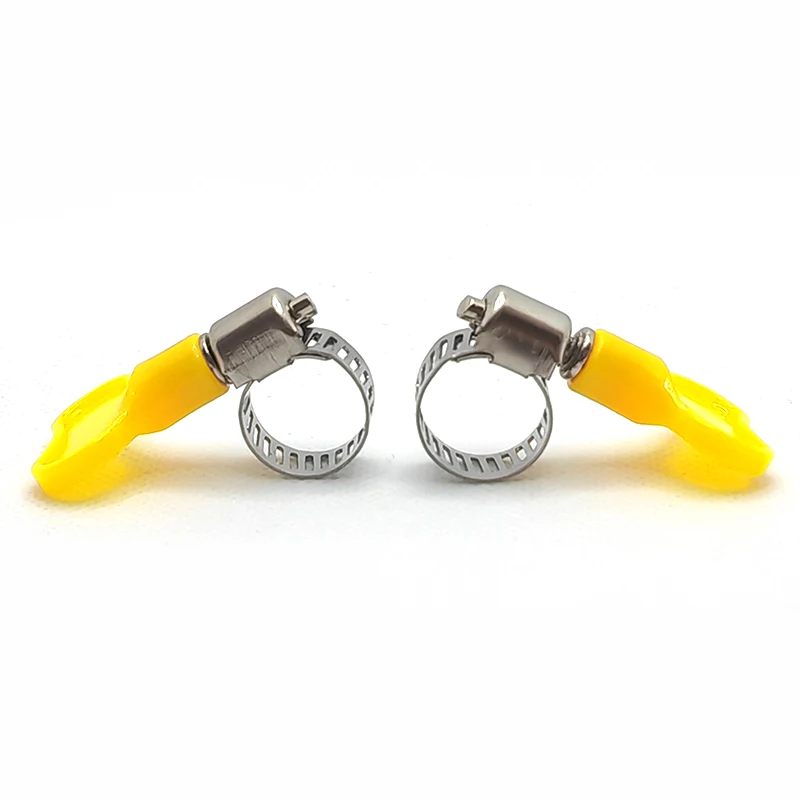 Stainless steel adjustable 8mm 12.7mm turn key American type plastic butterfly hose clamp