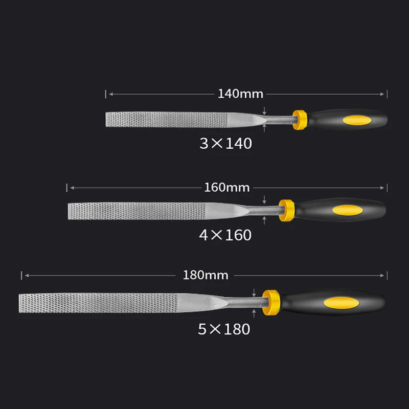 Metal Steel File Set  Includes Flat/Half-round/Round/Triangle/Square / Flat Warding 10PCS for Woodwork/Metal/jeweler/Plastic