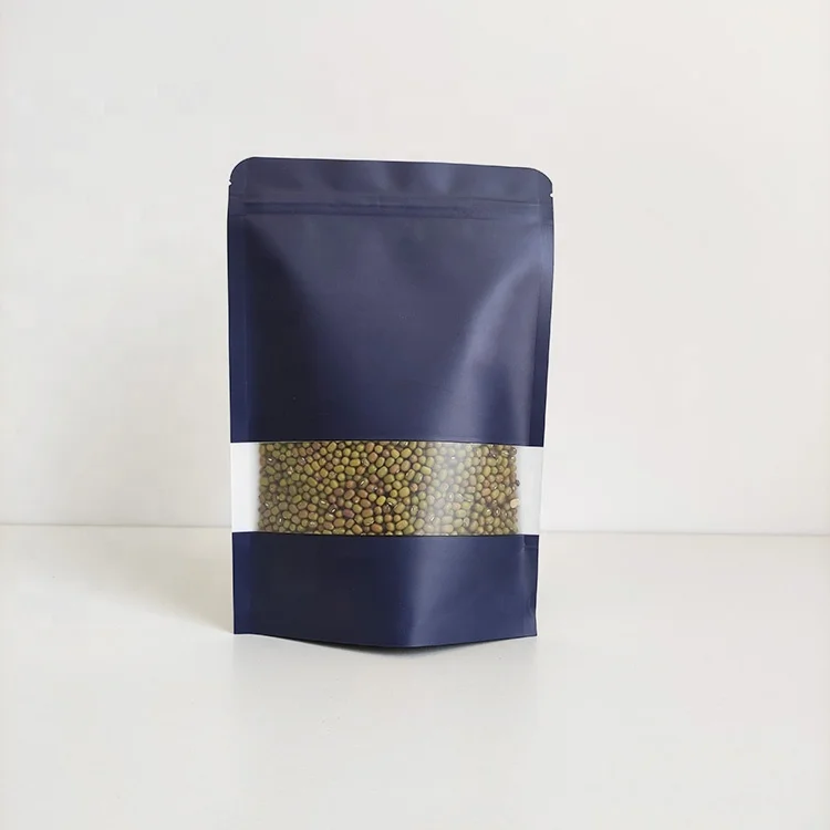 RTS 17x24cm black yellow blue pink green orange purple color recyclable kraft paper pouch for food packaging