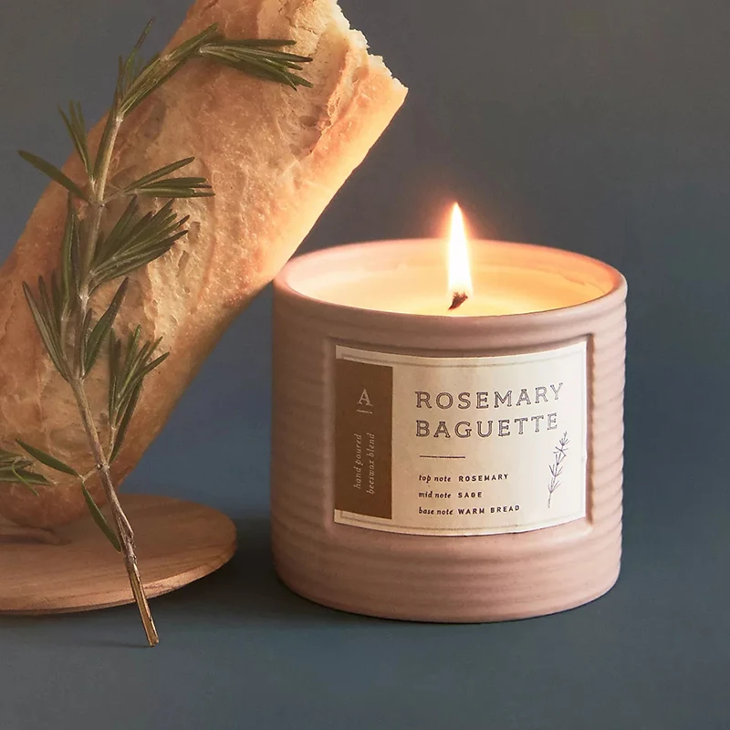 M & Scent дешевые керамические банки с деревянными крышками и логотипом клиента свечи из кокосового