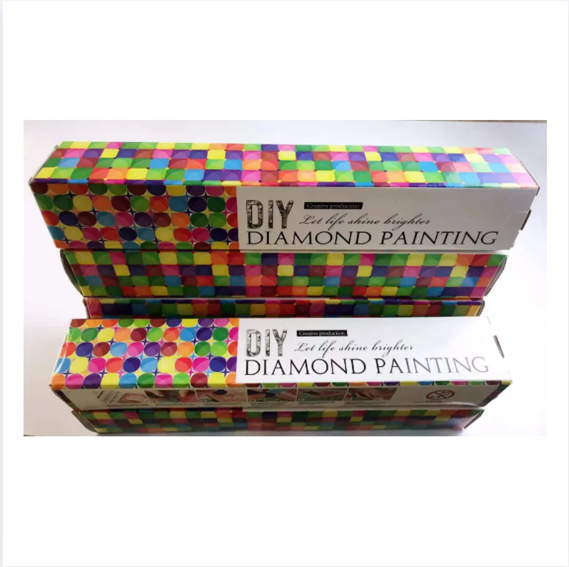 ZBOX Customized design wholesale 5d diy diamond painting colorful box Custom Logo/size Painting Packaging Box /tube