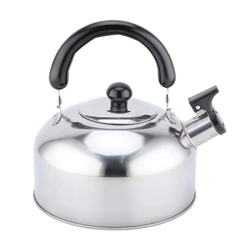 Stainless Steel Durable Silver Coffee Pot Induction Teapot Whistling Kettle Spout Tea Kettle With Bakelite Handle