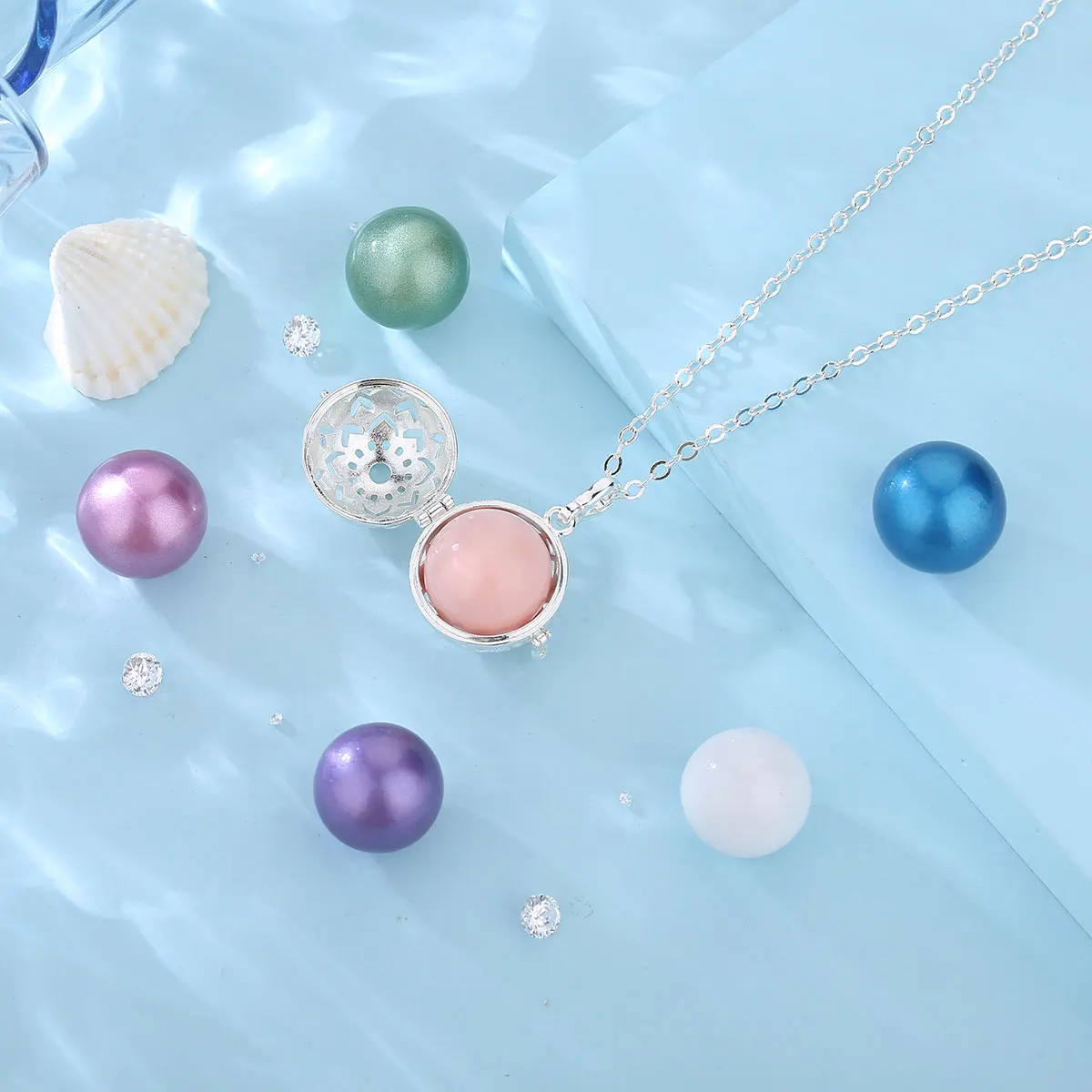 Silver Celtic Irish Knot Cage Mexican Bolas Ball Maternity Ball Chiming Ball Harmony Bola