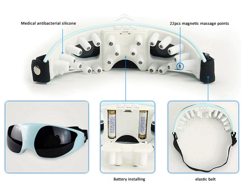 
Multifunctional High Quality Wireless Electric Eye Care Massager Relaxing Eye Massage 