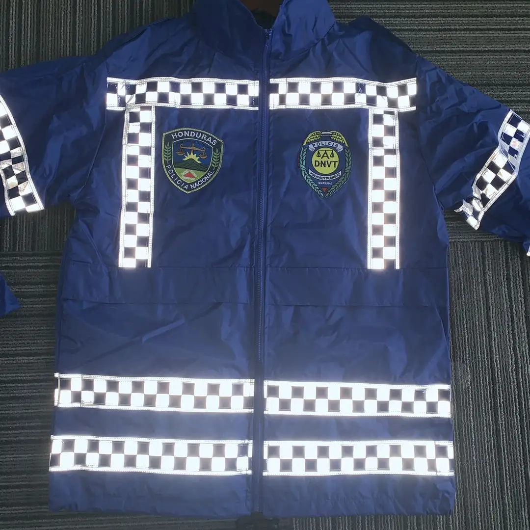 blue safety reflective jacket
