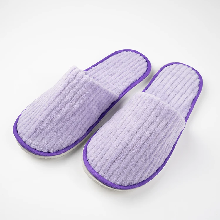 Comfortable disposable cotton terry bedroom slippers hotel for women comfort cheap hotel slipper
