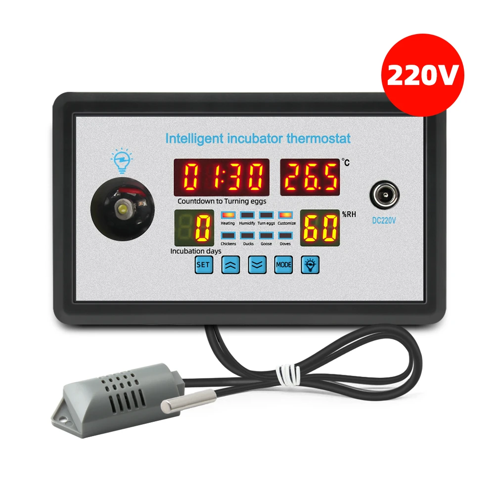 ZFX-W9002 Dual LED Digital Thermoregulator Thermometer Hygrometer Temperature Humidity Sensor Humidistat Thermostat