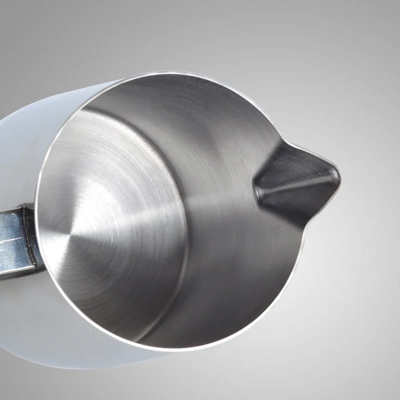 Bevel Stainless Steel Latte Cup Thickened 350ml Tip Milk Pitcher Milk Jar Fancy Milk Cup Coffee Tools