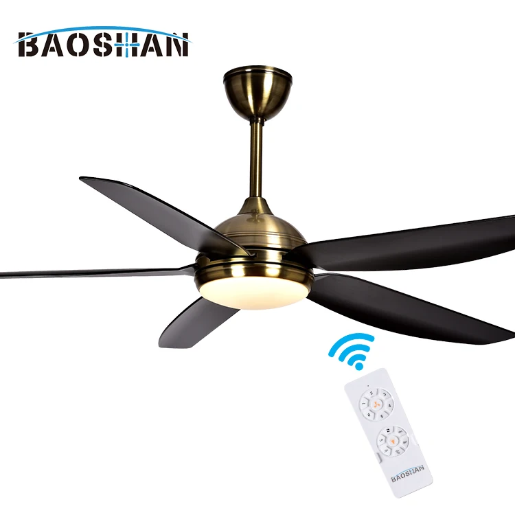 Household Living Room Bedroom ABS 5 Blades Modern DC Motor Led Ceiling Fan With Light Remote Control