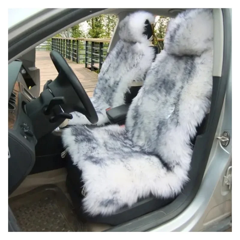 Russia market hot sell long wool winter warm sheepskin car cape sheep fur car seat covers