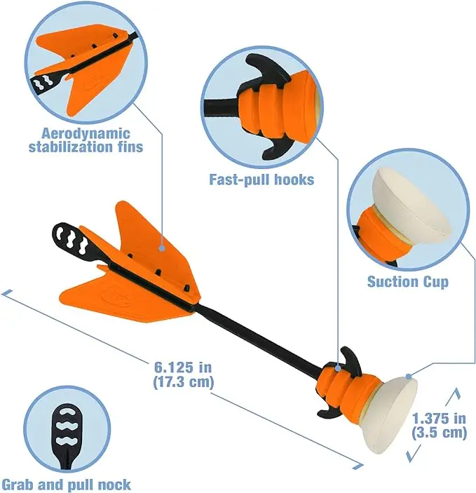 Kids Wrist Bow and Arrow Set Archery Toy Set Includes 3 Suction Cup Arrows Outdoor Toys for Kids Boys Girls