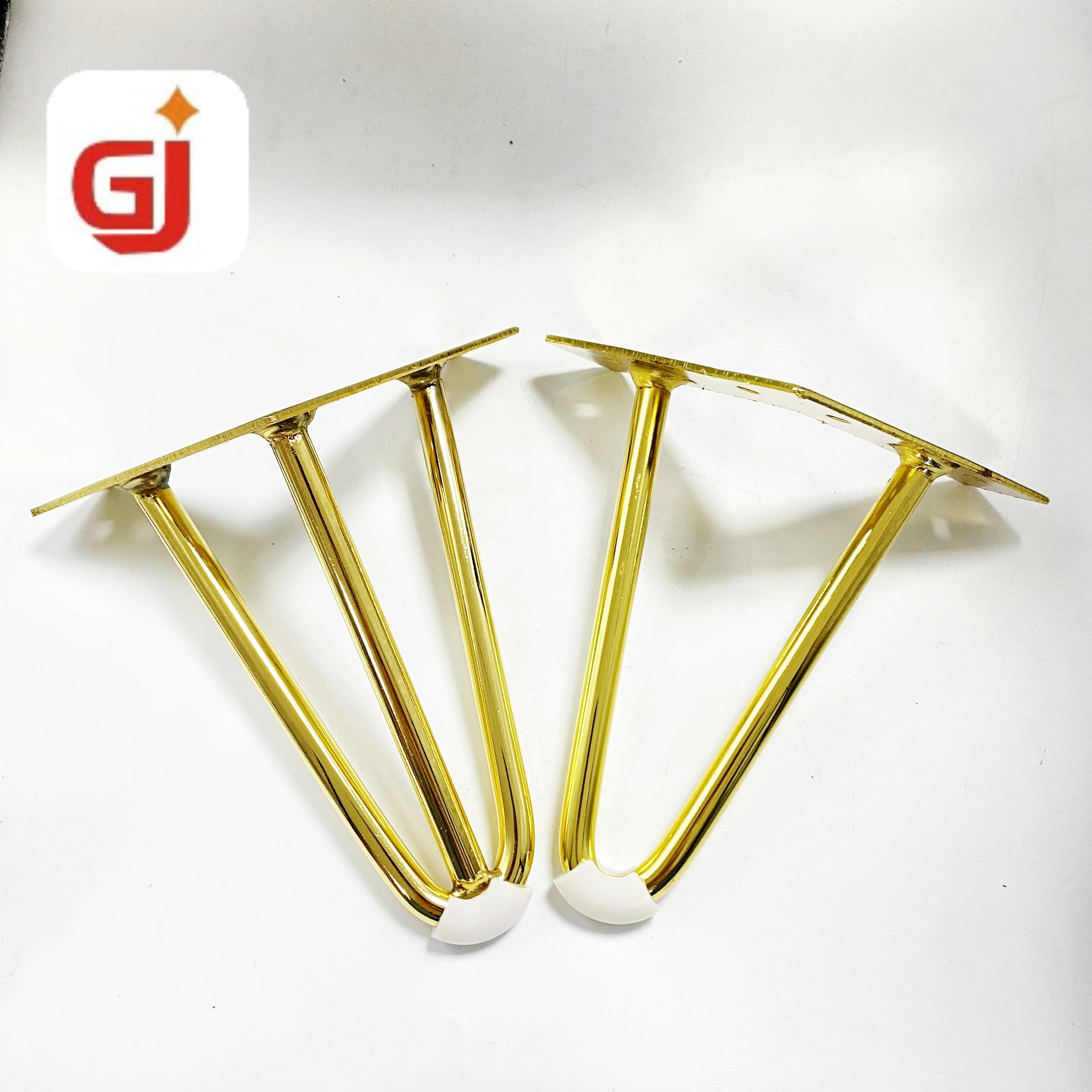 Modern Raw Steel Metal Heavy Duty Dining Table Legs 3 Rod Hairpin Legs For Furniture Table Base Coffee Table legs