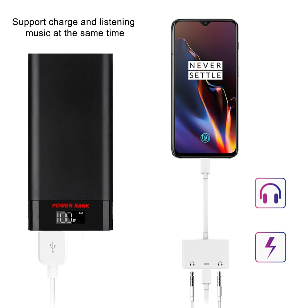  Высококачественный адаптер для наушников типа C USB c на 3 5 мм цифровое аудио адаптация PD быстрое зарядное устройство 20 в