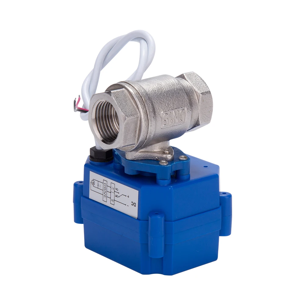 Мини 12 В двигатель постоянного тока шаровой клапан из нержавеющей стали Электрический 2-сторонний умный водяной OEM поддерживает индивидуальные особенности 1/4 дюйма