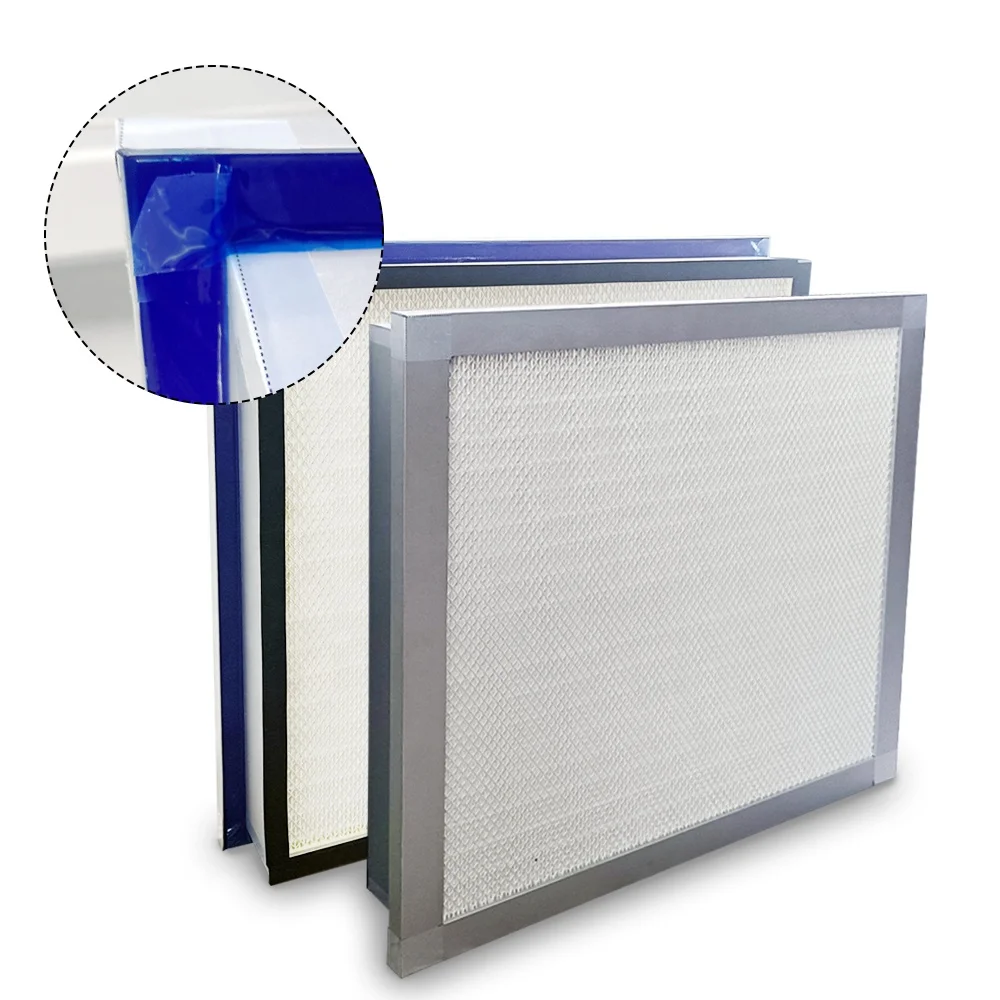 hot sale high efficiency filter factory supply h11 h12 h13 h14 u15 gel sealing hepa filter hvac for clean room heap filter