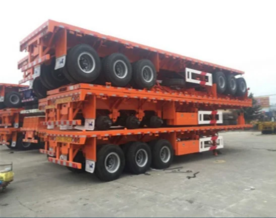 superlink 20ft 40ft flat-deck truck trailer shandong flat bed semi trailer