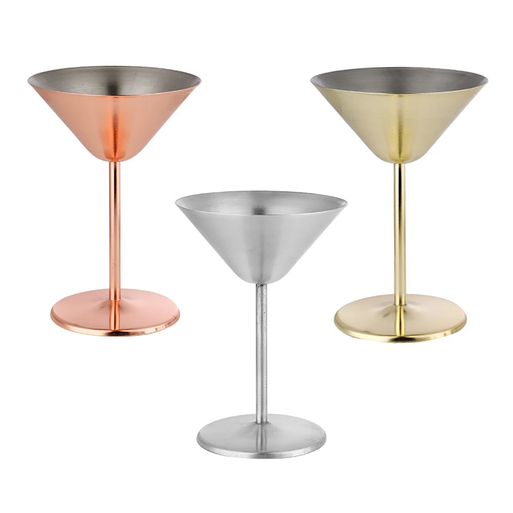 Wholesale Stainless Steel Goblet Mug Cocktail Glasses Metal Martini